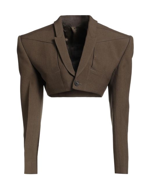 Rick Owens Green Plain Colour Jacket