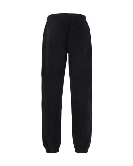 Marcelo Burlon Black Logo Loose Sweatpants for men