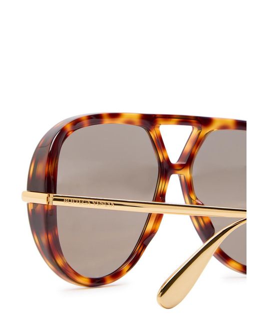 Bottega Veneta Pink Aviator-Style Sunglasses