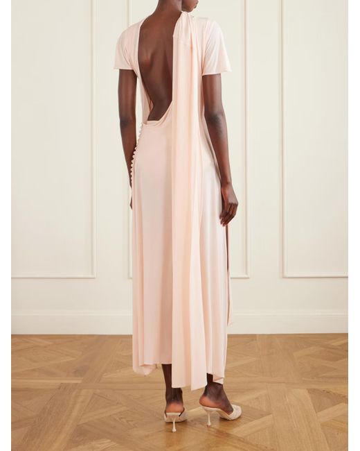 Magda Butrym Pink Cut-Out Detailed Maxi Dress