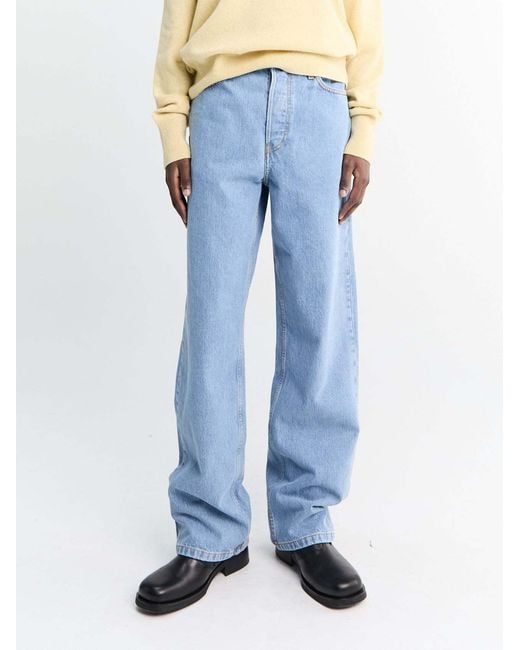 Dries Van Noten Blue Belt Loop Jeans for men