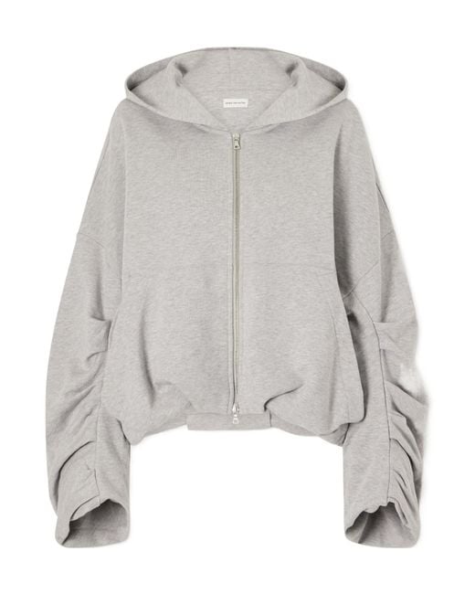 Dries Van Noten Gray Cotton-Jersey Zip-Up Hoodie