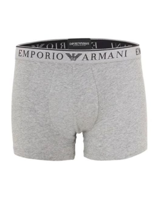 Emporio Armani Gray Two-Pack Of Boxer Briefs for men