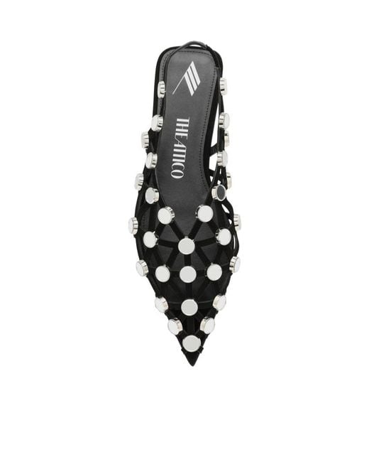 The Attico White Pointed Ballet Shoes