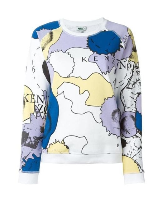 KENZO Blue Printed Sweater