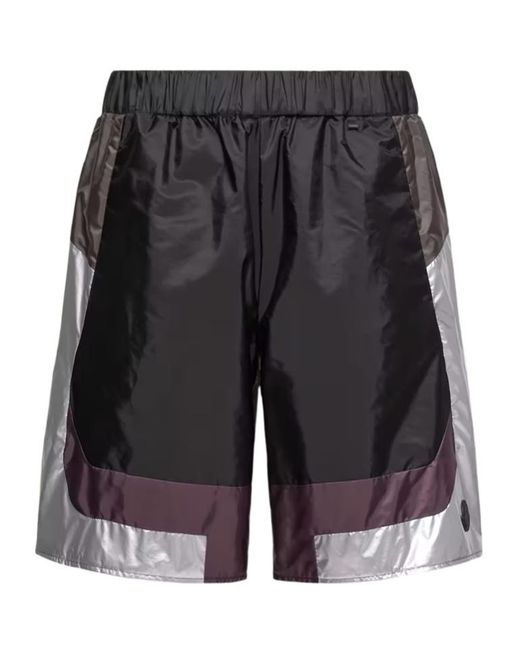 Moncler Black Geometric Pattern Shorts for men