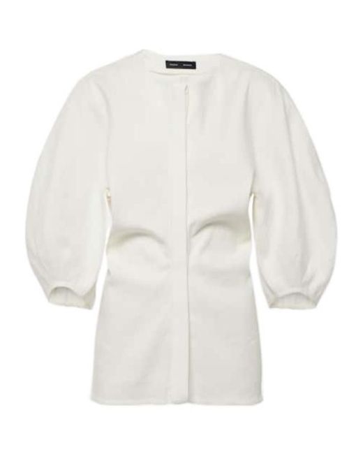 Proenza Schouler White Linen-Blend Top