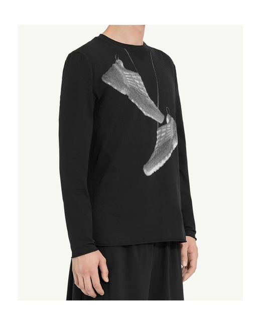 MM6 by Maison Margiela Black X Salomon Sneaker Printed T-Shirt for men