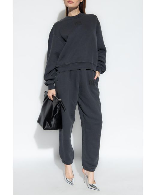 Alexander Wang Blue T By Crewneck Long-Sleeved Sweatshirt