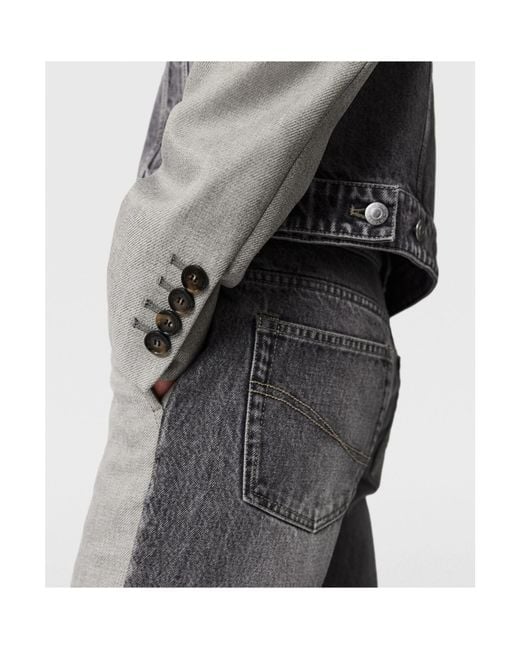 Stella McCartney Gray Panelled Denim Jacket