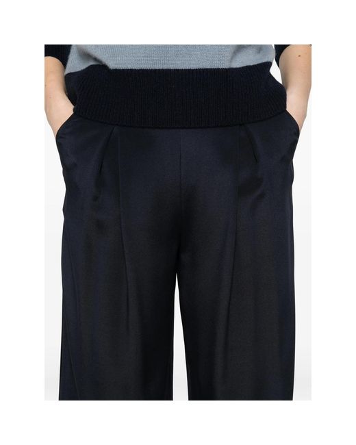 Max Mara Blue Pleated Front Casual Pants
