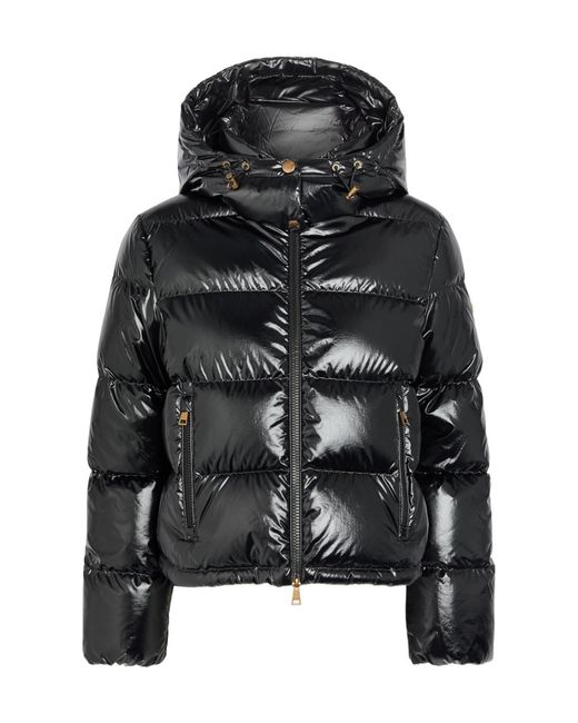 Moncler Black Padded Hooded Nylon Jacket