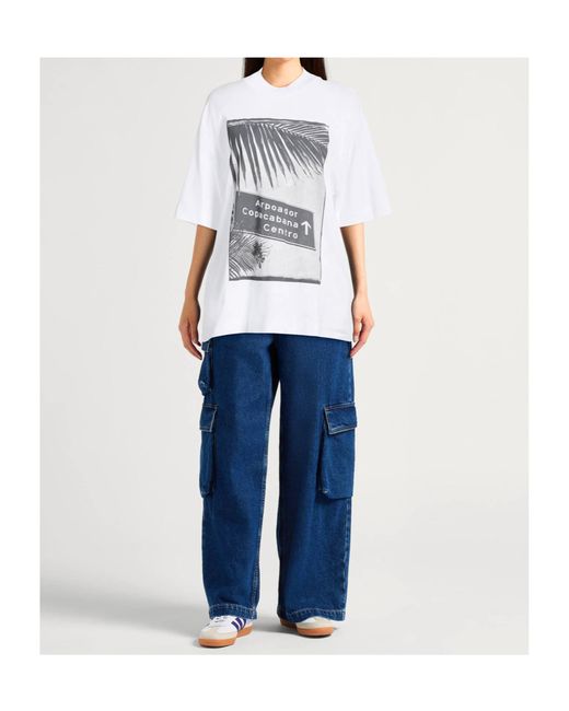 Farm Rio White Short-Sleeved T-Shirt