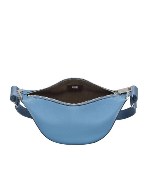 Fendi Blue Leather Bag for men