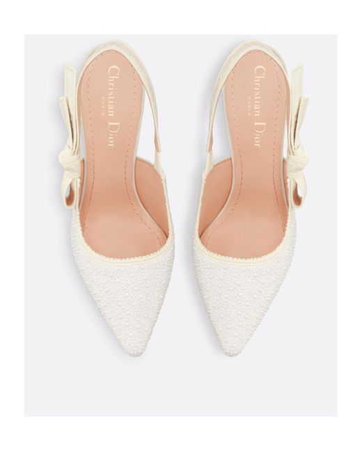 Dior White J'A Slingback Pump