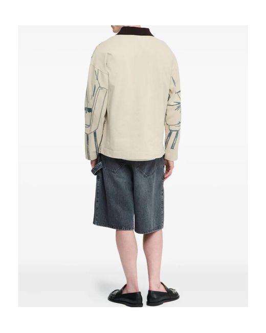 J.W. Anderson White Jw Anderson Printed Rugby Sweatshirt for men