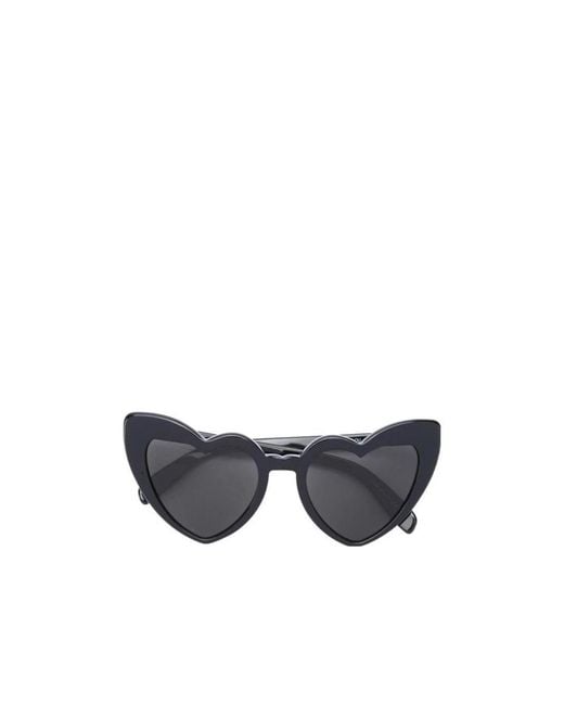 Saint Laurent Multicolor Eyewear Loulou Heart-Shape Frame Sunglasses