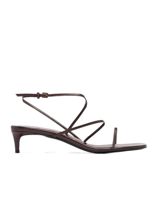 Khaite White Alphabet Detail High-Heeled Sandals
