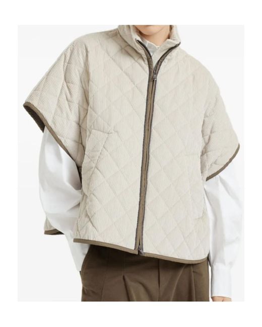 Brunello Cucinelli White Quilted Jacket