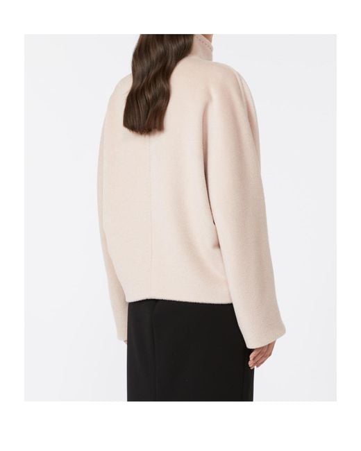 Max Mara Pink Studio Button-Up Coat