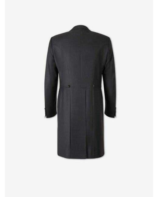Canali Black Long-Sleeved Suit Jacket And Trousers Two-Piece Set for men