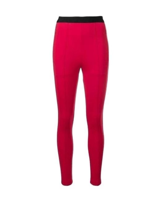 Balenciaga Red Logo Leggings