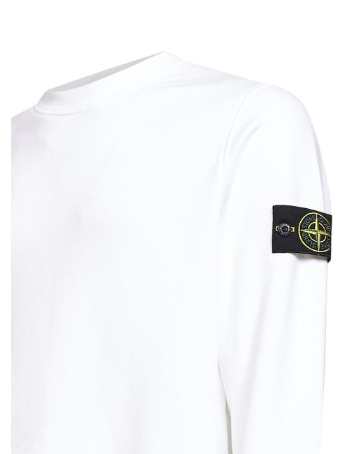 Stone Island Men's White Sweatshirts