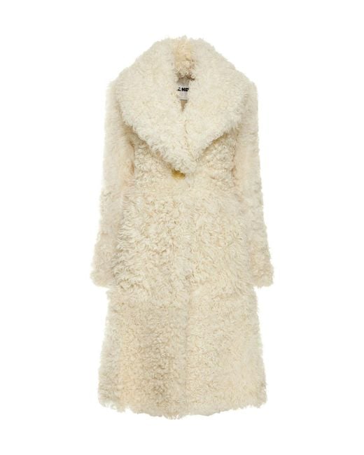Jil Sander Natural Long-Sleeved Coat