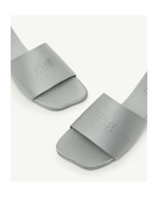 MM6 by Maison Margiela White Anatomic Numeric Mules