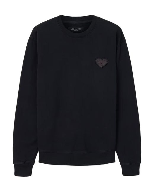 AllSaints Blue Lover Relaxed Crew Neck Jumper for men