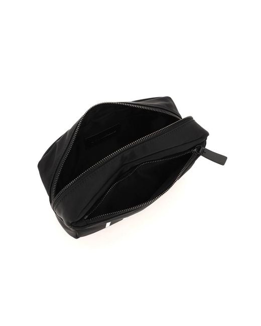 DSquared² Black Icon Logo Printed Toiletry Bag for men