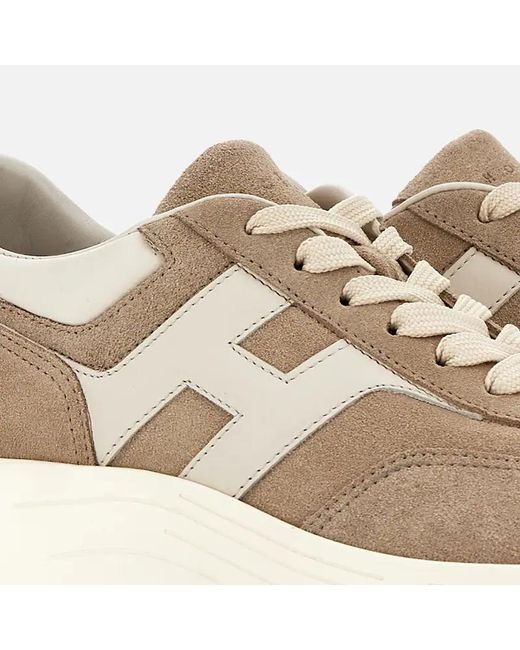 Hogan Natural Hi-Fi Lace-Up Sneakers