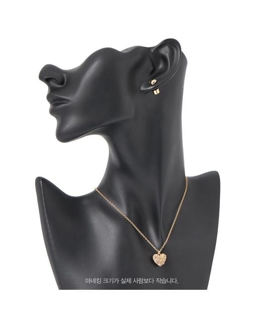 COACH Metallic Necklace And Earring Set