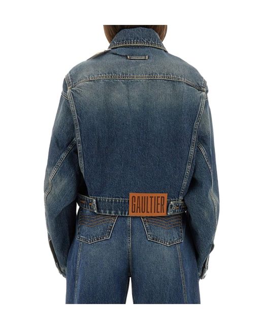 Jean Paul Gaultier Blue Button-Down Long-Sleeved Denim Jacket