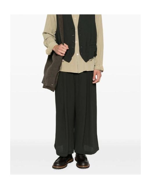 Ziggy Chen Black Pleated Palazzo Pants
