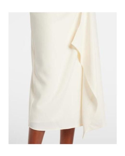 Proenza Schouler White Maisie Gathered Crêpe Midi Dress