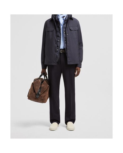 Moncler Black Logo Patch Tailored Trousers for men