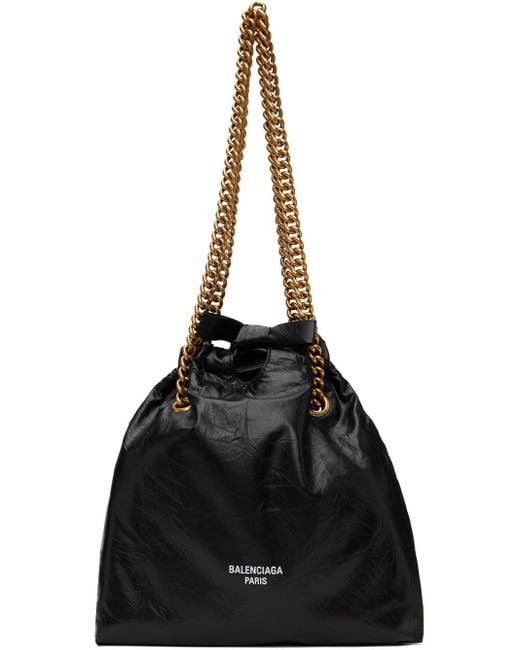 Balenciaga Black Crush Small Tote Bag