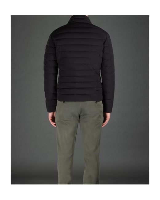 Moorer Black Long Sleeve Cotton Coat for men