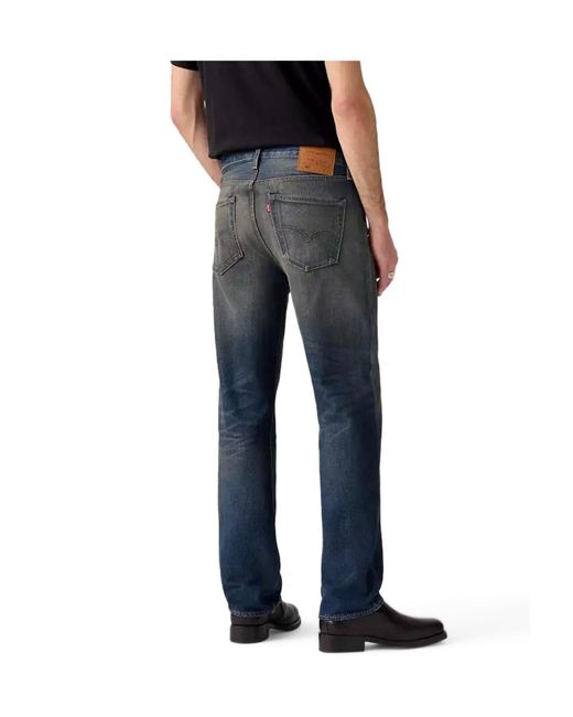 Levi's Blue 501 Button-Fly Jeans for men