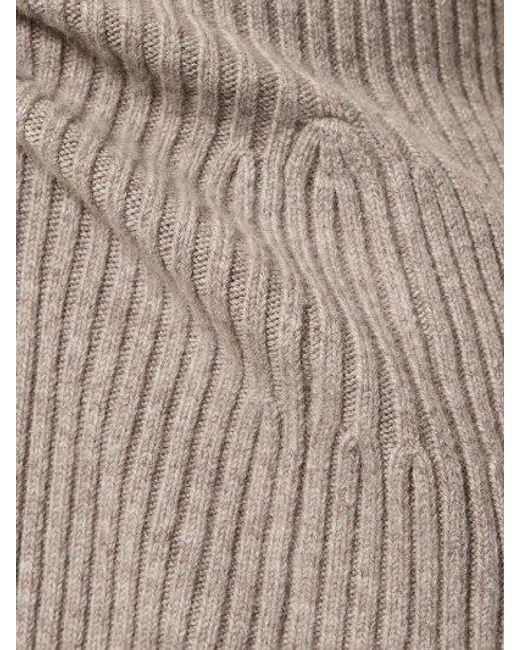 Michael Kors Natural Cashmere Knitted Mid-Length Dress