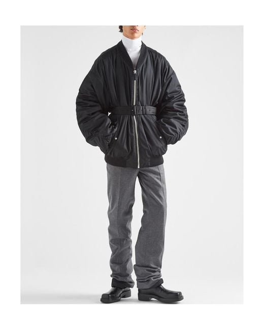 Prada Black Padded Bomber Jacket for men