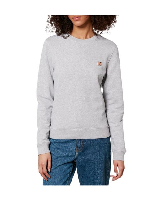 Maison Kitsuné Gray Crewneck Sweatshirt