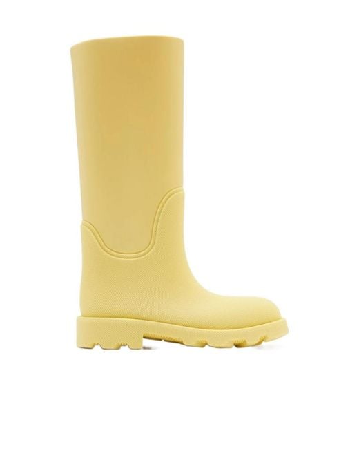 Burberry Yellow Marsh Rain Knee-High Boots