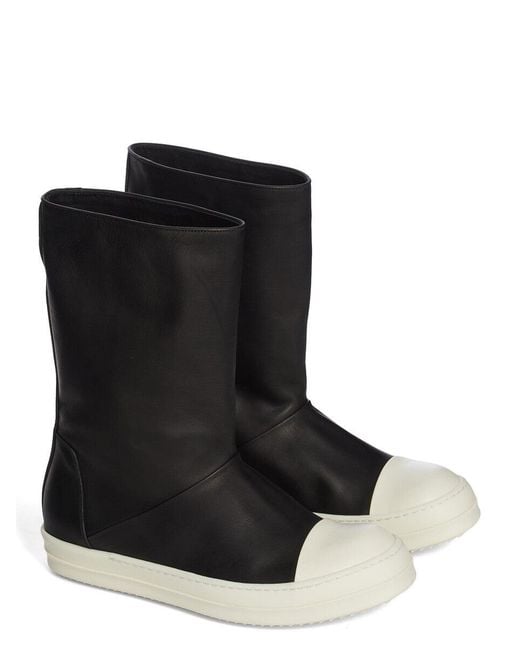 Rick Owens Black High Rubber-Sole Boots for men