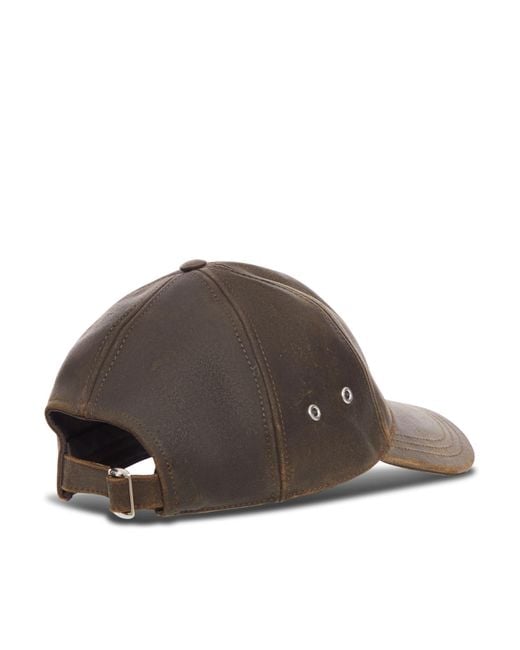 Céline Brown Triomphe Leather Baseball Cap for men