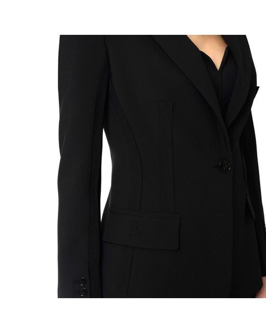 Elisabetta Franchi Black Single-Breasted Jacket