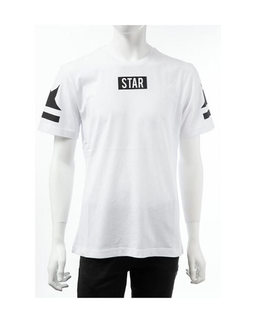 Hydrogen White Round-Necked Logo T-Shirt for men