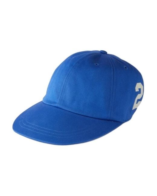 Gucci Blue Logo-Print Cotton-Canvas Baseball Cap for men