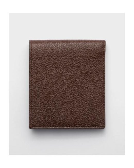 Prada Brown Logo Plaque Bifold Wallet for men